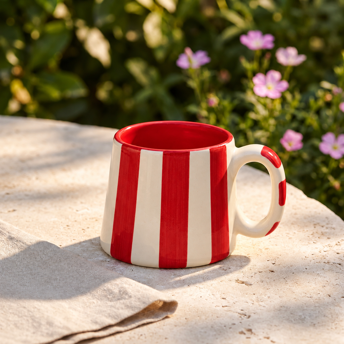 Red Striped Mug (Set of 2)