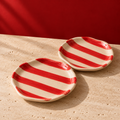 Red Striped Plate (Set of 2)