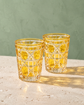 Yellow Diamond Glass Set