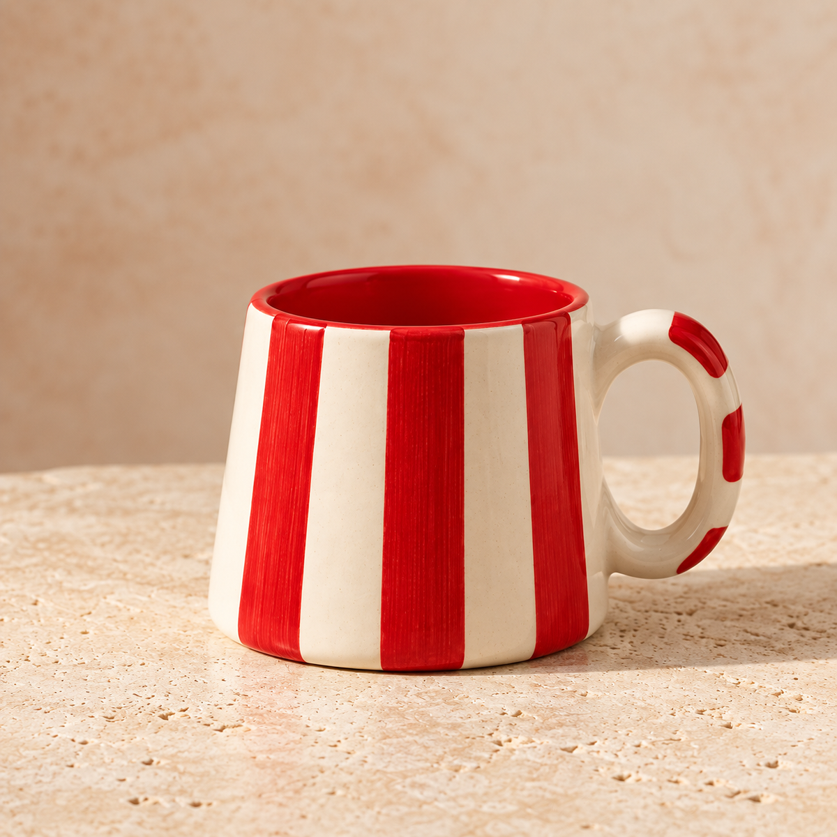 Red Striped Mug (Set of 2)