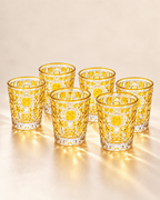 Yellow Diamond Glass Set