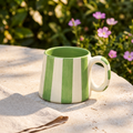 Green Striped Mug (Set of 2)