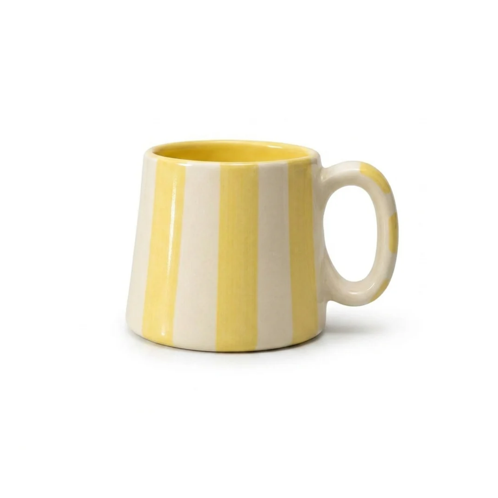 Yellow Striped Mug (Set of 2)