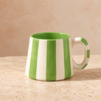 Green Striped Mug (Set of 2)