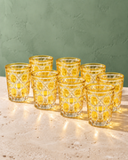 Yellow Diamond Glass Set