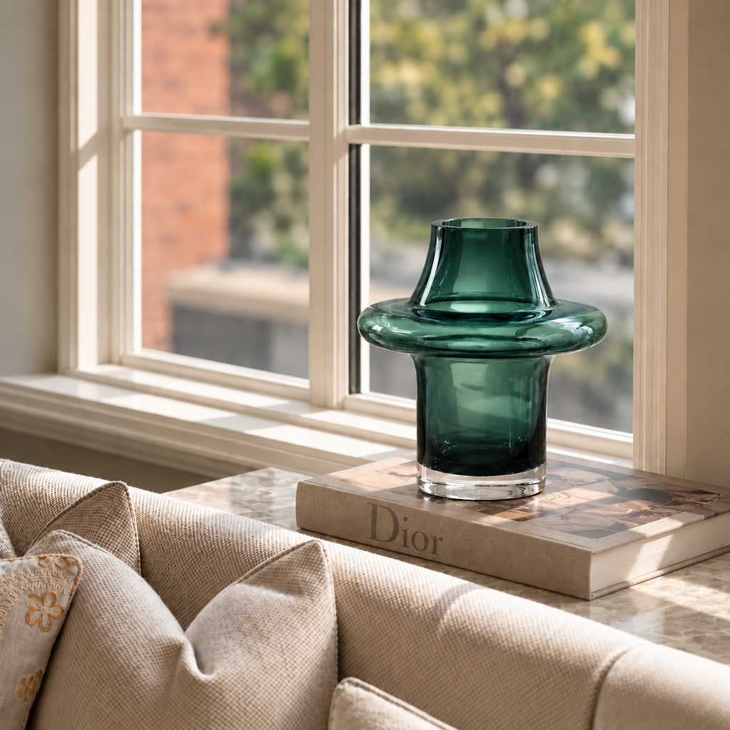 Helios Vase Short (Green)