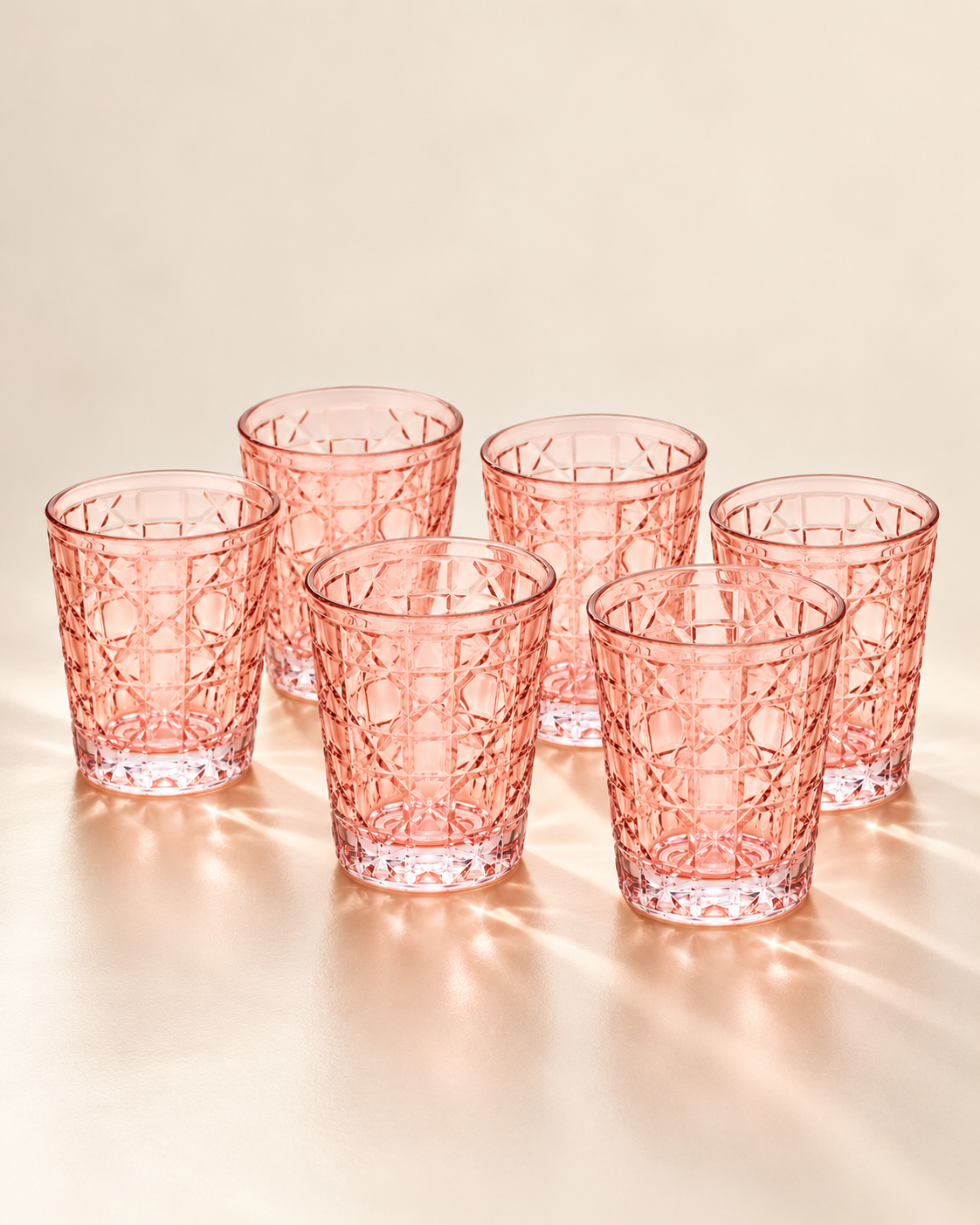 Pink Diamond Glass Set