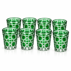 Green Diamond Glass Set