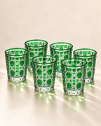 Green Diamond Glass Set