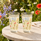 Floral Long Glass | Set of 2