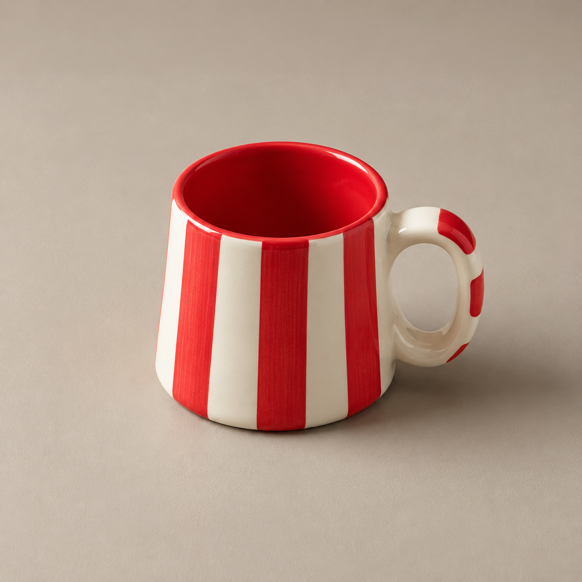Red Striped Mug (Set of 2)