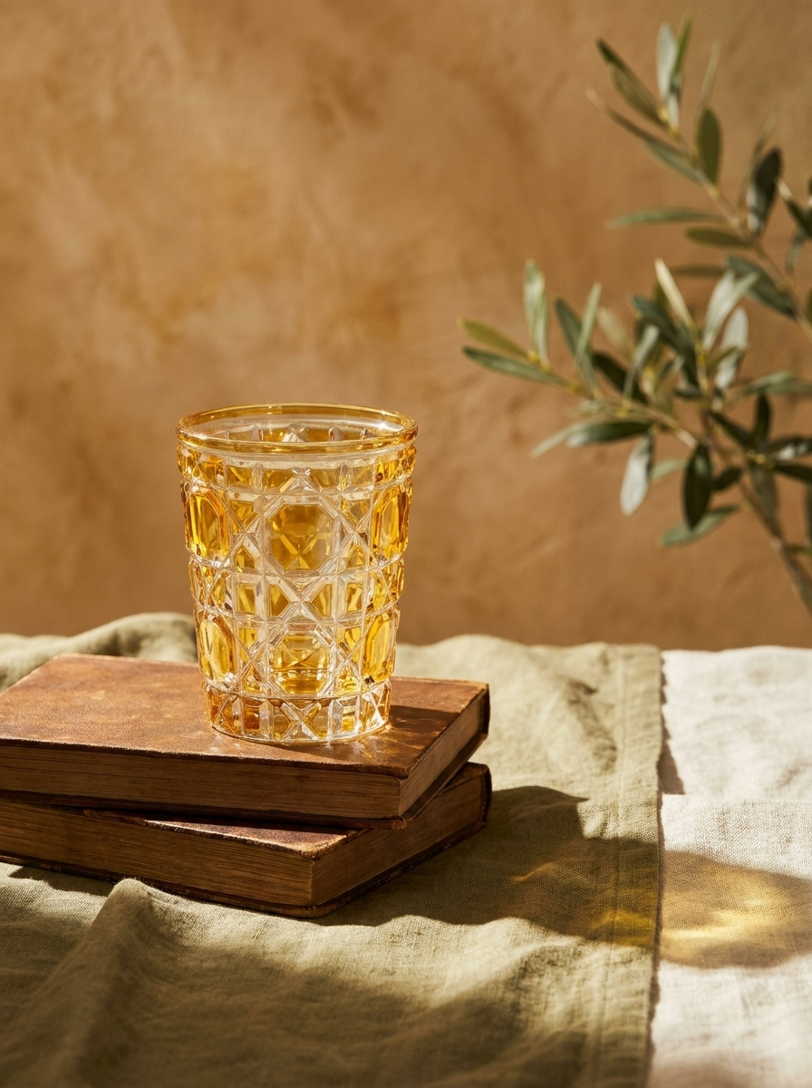 Yellow Diamond Glass Set