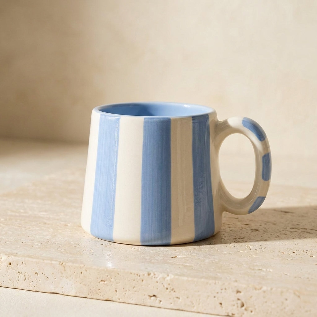 Blue Striped Mug (Set of 2)