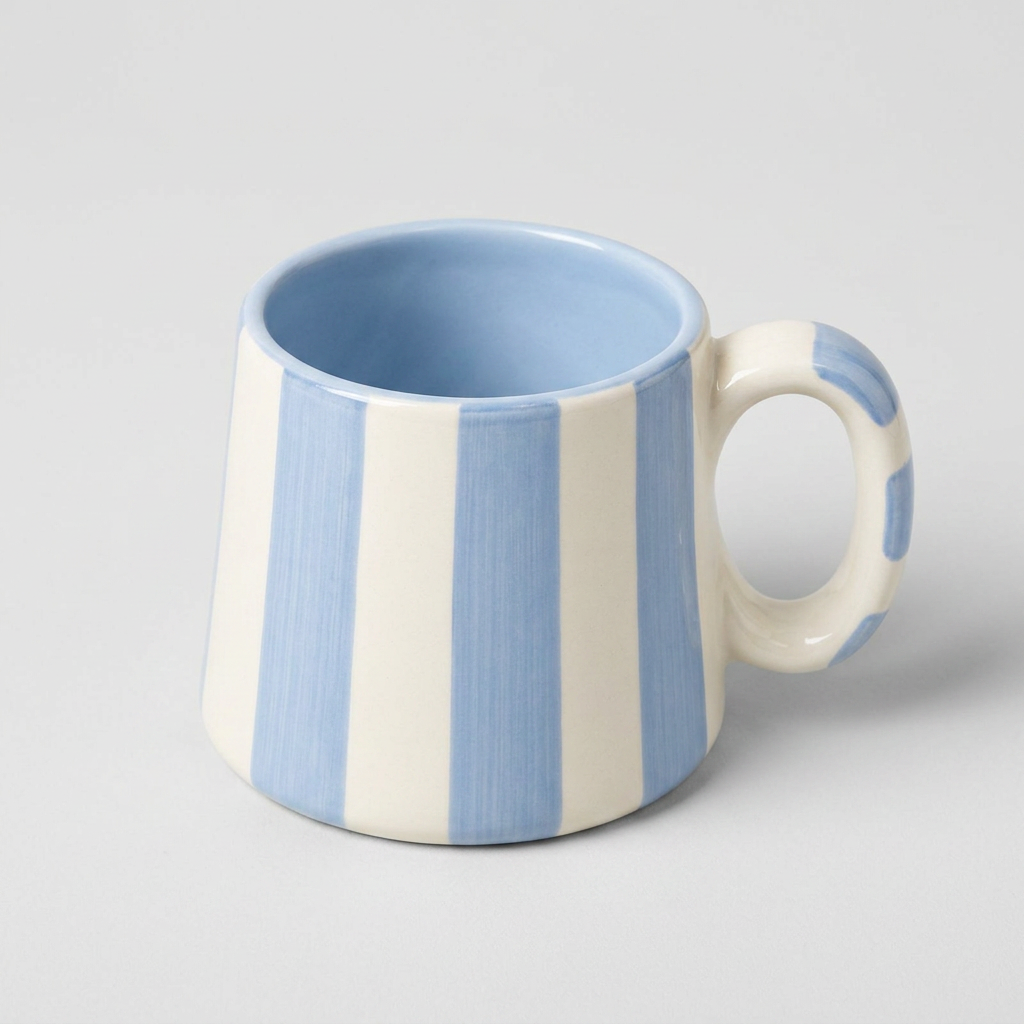 Blue Striped Mug (Set of 2)