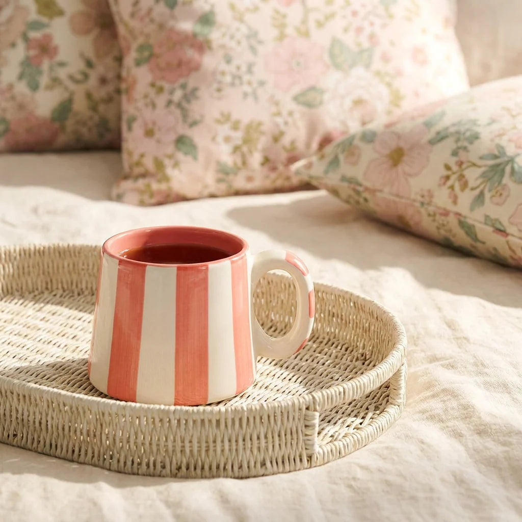 Pink Striped Mug (Set of 2)