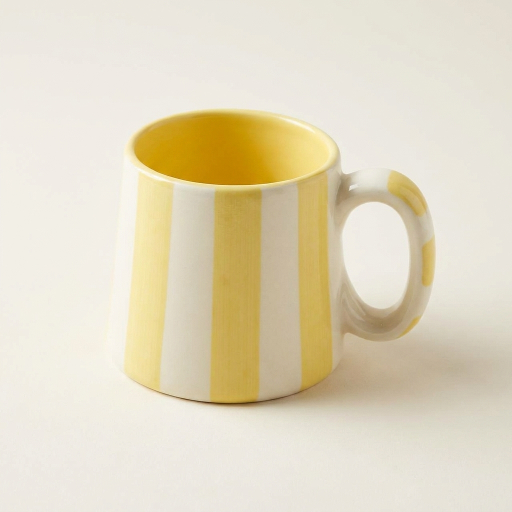 Yellow Striped Mug (Set of 2)
