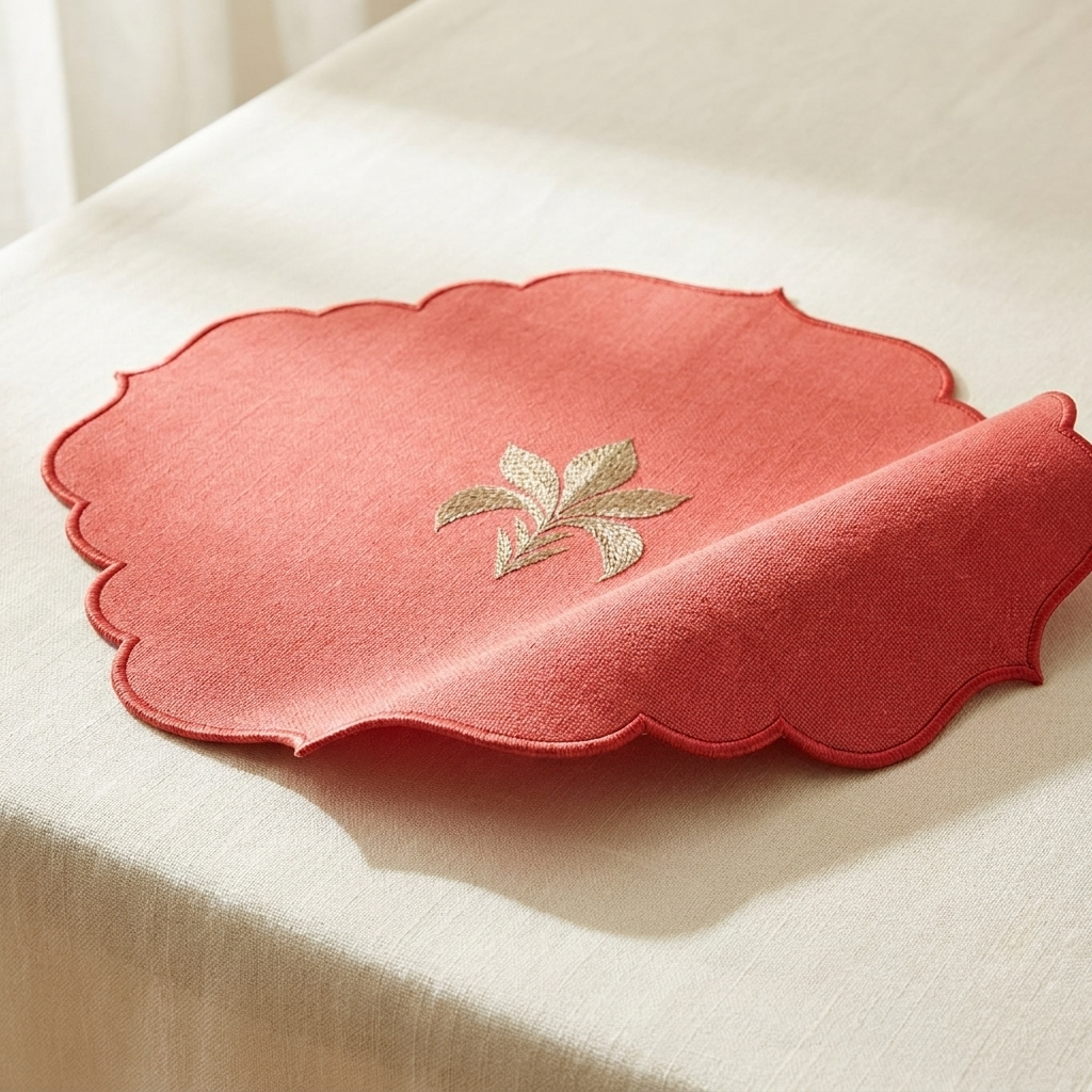 Coral Botanical Table Mat