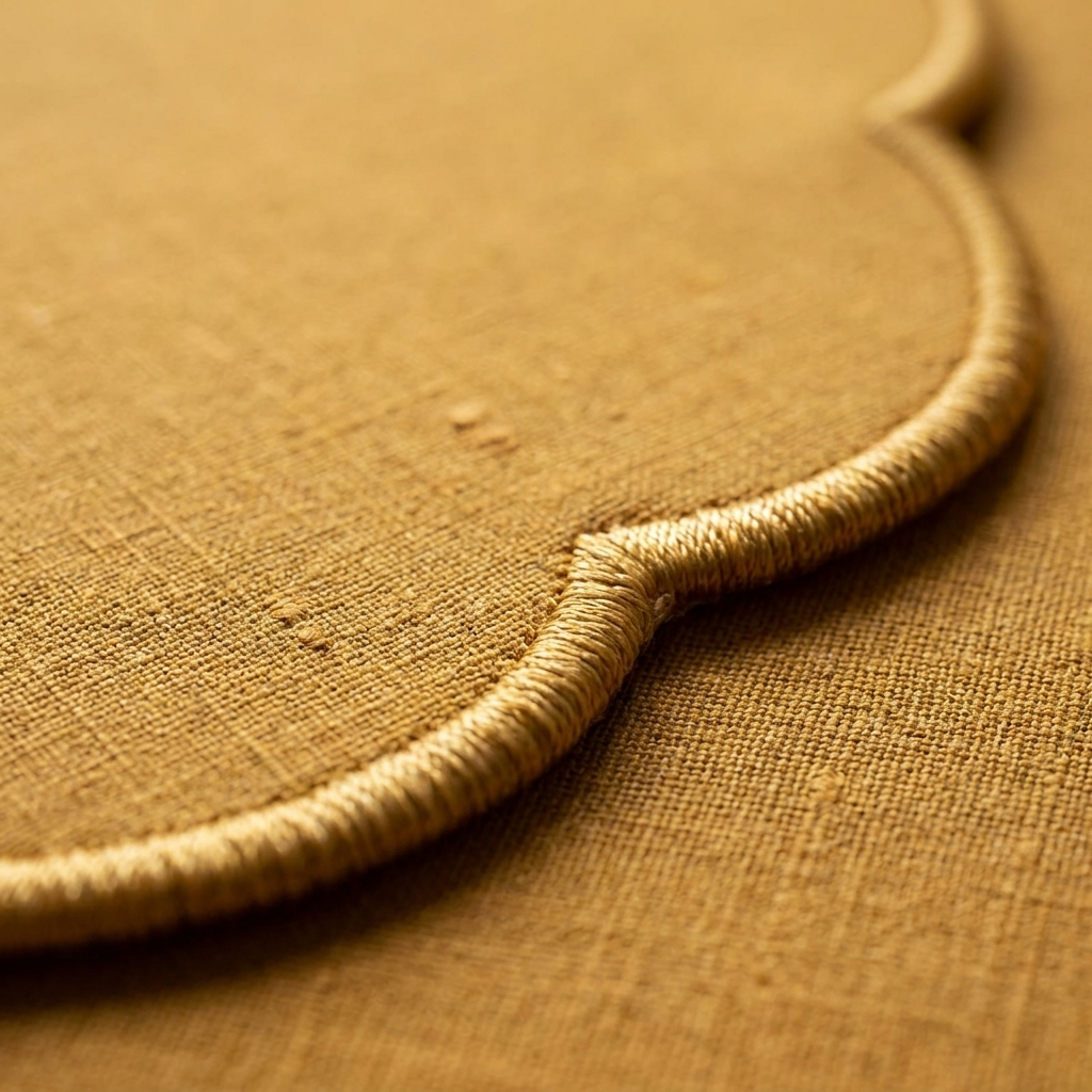 Mustard Scalloped Table Mat