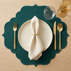 Teal Scalloped Table Mat