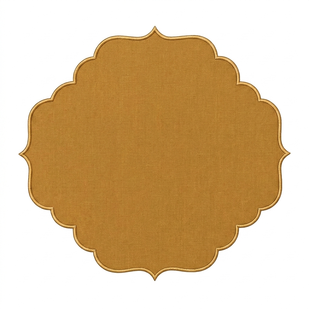 Mustard Scalloped Table Mat