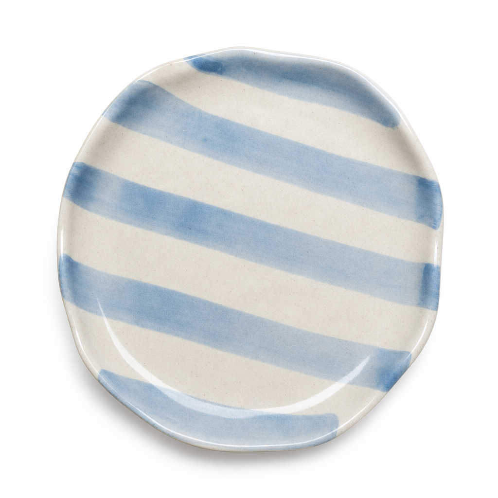 Blue Striped Plate (Set of 2)
