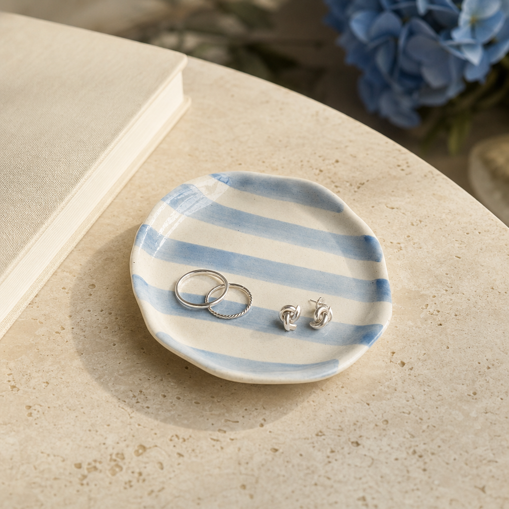 Blue Striped Plate (Set of 2)