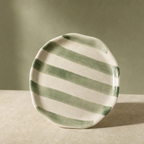Green Striped Plate (Set of 2)