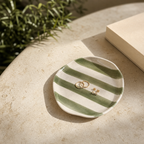 Green Striped Plate (Set of 2)