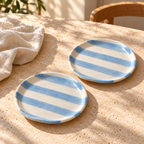 Blue Striped Plate (Set of 2)